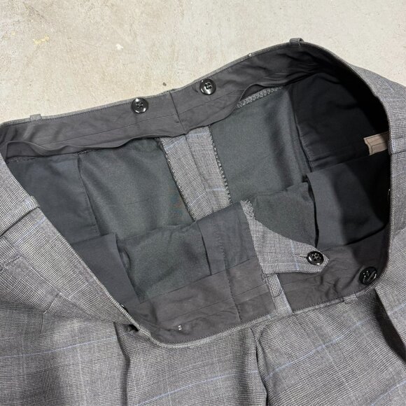 Bulloch Tailors Bespoke Suit 2pc Prince of Wales Check Grey Wool 46R 40x27 - Picture 10 of 11